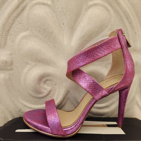 Kenneth Cole NY "Brooke" Cross Strap Heeled Sandals. Purple. NIB. Size 6 - Picture 7 of 14